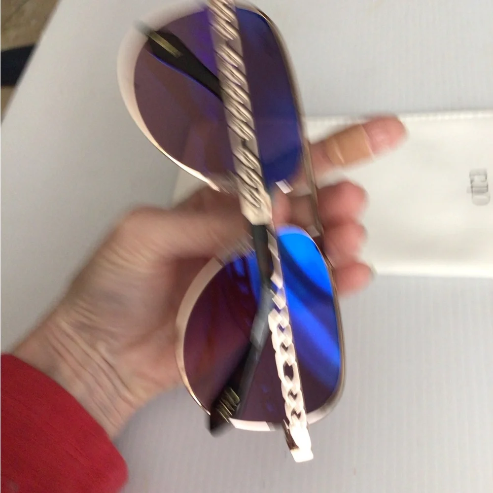 NEW ! Rare Quay Australia HIGH KEY LINKS Purple Gradient Aviator Sunglasses - Picture 4 of 6